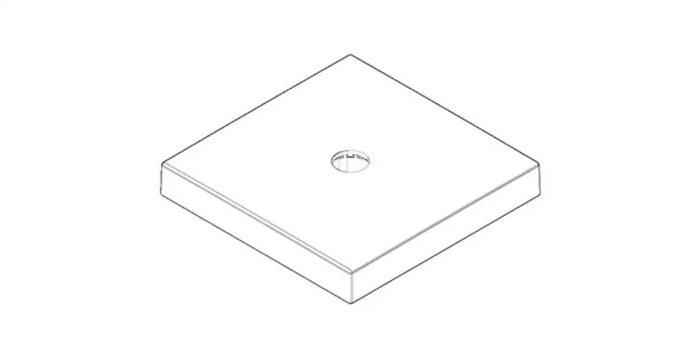 DORNBRACHT Rosette für Griff ERSATZTEILE 092778033 60 x 60 x 9 mm Dark Platinum gebürstet, 092778033-99 Galeriebild 1